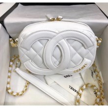 Chanel Lambskin Camera Case Clutch Bag With Big CC Logo AS1757 White 2020 Collection CE03050