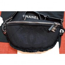 Chanel Mixed Fibers Large Waist Bag AS0315 Black 2019 CE04243