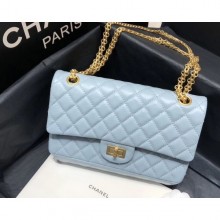 Chanel Original Quality 2.55 Reissue Size 227 Bag azure with gold hardware CE03114