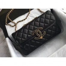 High Quality Chanel Lambskin Double Flap Bag A57275 Black 2018 CE03774