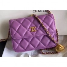 Imitation Chanel Lambskin Waist Bag AP1465 Mauve 2020 CE03150