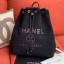 Best 1:1 Chanel Cambo Canvas Backpack Black 2020 Collection CE03540