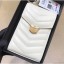 Best Fake Chanel Chevron Vintage Logo Calfskin Clutch with Chain Phone Bag A81226 White 2018 CE04123