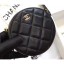 Best Quality Chanel Classic Round Clutch with Chain Bag A70657 Lambskin Black/Gold 2018 CE00574