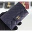 Best Quality Copy Chanel Grained Leather Classic Flap Card Holder A80799 Navy Blue/Gold CE02083