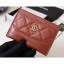 Chanel Aged Calfskin Gabrielle Card Holder A84386 Brick Red CE01896