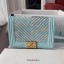 Chanel Boy Waist Bag AS0093 Blue 2019 Collection CE03735