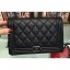 Chanel Boy Wallet On Chain WOC Bag In Caviar Leather Black CE03862