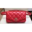 Chanel Calfskin Chain Belt Quilted Fanny Pack Waist Flap Bag AS0628 Red 2019 CE02274