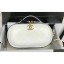 Chanel Calfskin Quilted Color Patchwork Oval Tote Bag White/Black 2019 CE01882