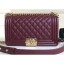 Chanel Caviar Leather Boy Flap Medium Bag Burgundy CE00689