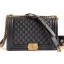 Chanel Caviar Leather Boy Flap New Medium Bag Black/Gold CE02791