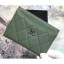 Chanel Caviar Leather Classic Card Holder A31510 Light Green CE03771