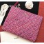 Chanel Cotton Tweed Classic Pouch Clutch Bag A82545 Fuchsia 2019 CE03267