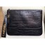 Chanel Crocodile Embossed Calfskin Gabrielle Pouch Clutch Small Bag A84287 Black 2019 CE03339