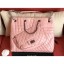 Chanel Crumpled Calfskin Patchwork Shopping Tote Bag Pink 2019 CE03536