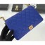 Chanel Lambskin Boy Wallet On Chain WOC Bag A81969 Blue/Gold 2019 CE04225