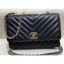 Chanel Lambskin Chevron Trendy CC Wallet On Chain WOC Bag A84456 Black 2018 CE01017