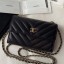 Chanel Lambskin Chevron Trendy CC Wallet with Chain Black 2018 Collection CE03523