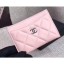 Chanel Lambskin Classic Card Holder A31510 Pink CE02974