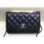 Chanel Lambskin Trendy CC Wallet On Chain WOC Bag A80982 Black 2018 CE01902