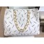 Chanel Logo Print Vintage Canvas Shopping Tote Bag White 2019 CE04002