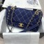 Chanel Quilted Denim Medium Flap Bag AS1328 Blue 2020 Collection CE03121