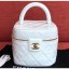 Chanel Vintage Vanity Case Bag Patent White 2019 CE01761