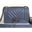 Cheap Imitation Chanel Caviar Leather Chevron Boy Flap Small Bag Gray 2018 CE03926