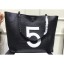 Cheap Replica Chanel Number 5 Croco Pattern Shopping Tote Bag Black 2019 CE02835