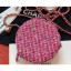 Copy Best Quality Chanel Tweed Classic Round Clutch with Chain Bag AP0366 Fuchsia 2019 CE02785