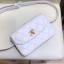 Copy Chanel Lambskin Flap Waist Bag/Belt Bag A88612 White 2019 Collection CE02736