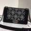 Copy Chanel Wool Crystal Medium Boy Flap Bag A67086 Black 2019 Collection CE00569