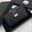 Copy High Quality Chanel Buckle Card Holder Black Collection CE03012