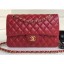 Fake Chanel Classic Flap Medium Bag A1112 Red in Sheepskin Leather with Gold Hardware CE04154