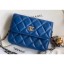 Fake Chanel Lambskin Waist Bag AP1465 Blue 2020 CE03160