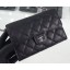 High Imitation Chanel Grained Leather Classic Clutch with Chain Bag A84512 Black/Silver CE03098