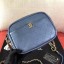 High Quality Chanel Medium Metallic Leather Camera Case Shoulder Bag AS0137 Blue 2019 Collection CE03287