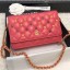 Imitation Chanel Lambskin 18k Charms Wallet On Chain WOC Bag A81618 Pink 2018 Collection CE01084