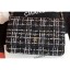 Imitation Cheap Chanel Cotton Tweed Classic Wallet On Chain WOC Bag A33814 Black 2019 CE02281