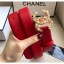 Replica Chanel Width 3cm Smooth Leather Belt with Pearl & Metal Buckle Red 2020 Collection CE03200