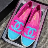 Chanel CC Filigree Espadrilles Fuchsia/Sky Blue 2019 CE00905