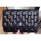 Chanel Charms Wallet On Chain WOC Bag Black 2019 CE01763