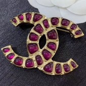 Imitation Chanel Burberrygundy Resin Stones CC Brooch AB1804 2019 Collection CE04100